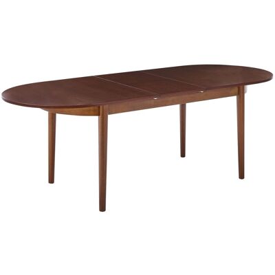 BELIANI Tavolo Da Pranzo Ovale Allungabile Moderno 180/220 X 90 Cm Gambe Di Legno Mdf Legno Di Frassino Scuro Clavet BELIANI Tavolo Da Pranzo Ovale Allungabile Moderno 180/220 X 90 Cm Gambe Di Legno Mdf Legno Di Frassino Scuro Clavet
