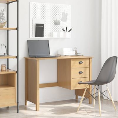 VIDAXL Scrivania Con Cassetti Hill Marrone Miele 100 X 45 X 74 Cm VIDAXL Scrivania Con Cassetti Hill Marrone Miele 100 X 45 X 74 Cm