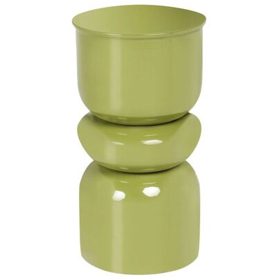 BELIANI Elegante Tavolino Di Complemento Rotondo In Ferro Verniciato Verde Oliva Page BELIANI Elegante Tavolino Di Complemento Rotondo In Ferro Verniciato Verde Oliva Page