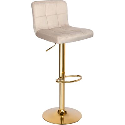OEM Sgabello Da Bar Arako In Velluto Beige Oro OEM Sgabello Da Bar Arako In Velluto Beige Oro