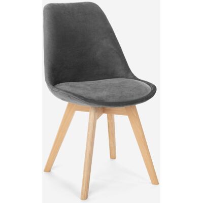 AHD AMAZING HOME DESIGN - Sedia scandinava in velluto con cuscino - Arredo AHD AMAZING HOME DESIGN - Sedia scandinava in velluto con cuscino - Arredo