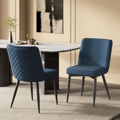 XISRENS Sedie Da Pranzo, Comode E Traspiranti, Adatte A Sale Da Pranzo, Soggiorni, Caffè, Ecc., Stile Moderno, Tessuto In Velluto, Blu Scuro XISRENS Sedie Da Pranzo, Comode E Traspiranti, Adatte A Sale Da Pranzo, Soggiorni, Caffè, Ecc., Stile Moderno, Tessuto In Velluto, Blu Scuro