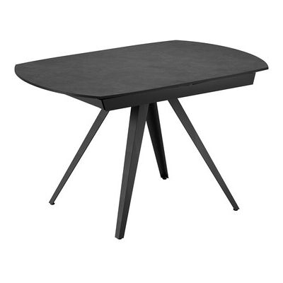 STONES Tavolo Allungabile Kyoto 120 Moderno In Ceramica Effetto Cemento Grigio Scuro Con Struttura In Metallo Nero - Arredo Di Design Contemporaneo STONES Tavolo Allungabile Kyoto 120 Moderno In Ceramica Effetto Cemento Grigio Scuro Con Struttura In Metallo Nero - Arredo Di Design Contemporaneo