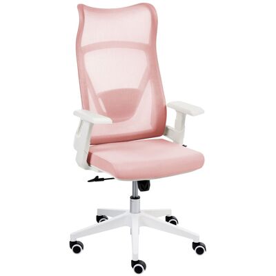 BELIANI Sedia Da Ufficio Con Base Girevole E Braccioli Regolabili In Altezza In Rete Rosa Pastello Bard BELIANI Sedia Da Ufficio Con Base Girevole E Braccioli Regolabili In Altezza In Rete Rosa Pastello Bard