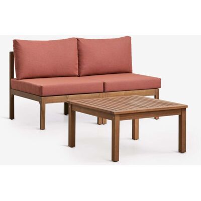 SKLUM Set Soggiorno Con Divano Modulare A 2 Pezzi E Tavolino In Legno Di Acacia Branson SKLUM Set Soggiorno Con Divano Modulare A 2 Pezzi E Tavolino In Legno Di Acacia Branson