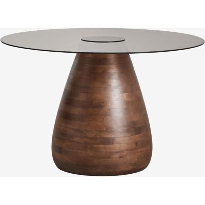 SKLUM Round Dining Table Ø130 Cm In Tempered Glass Mariana SKLUM Round Dining Table Ø130 Cm In Tempered Glass Mariana