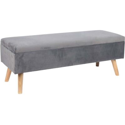 HELLOSHOP26 Panca Contenitore Multifunzionale 40 X 110 X 40 Cm Con Vano Portaoggetti Seduta Imbottita Stile Contemporaneo In Mdf Grigio 130017448 HELLOSHOP26 Panca Contenitore Multifunzionale 40 X 110 X 40 Cm Con Vano Portaoggetti Seduta Imbottita Stile Contemporaneo In Mdf Grigio 130017448