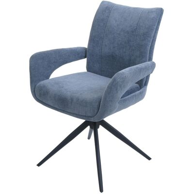 DÉCOSHOP26 Sedia Da Pranzo Girevole Moderna Con Braccioli Avvolgenti 90 X 60 X 60 Cm Seduta Ergonomica Confortevole In Tessuto Ciniglia Blu 040009331 DÉCOSHOP26 Sedia Da Pranzo Girevole Moderna Con Braccioli Avvolgenti 90 X 60 X 60 Cm Seduta Ergonomica Confortevole In Tessuto Ciniglia Blu 040009331