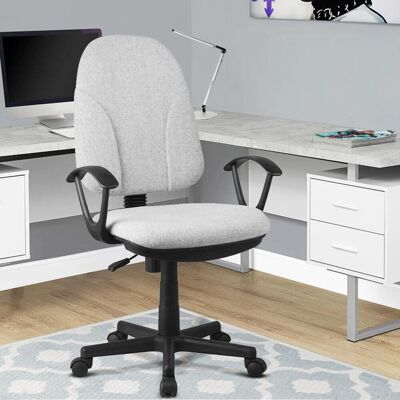 BAKAJI Sedia Scrivania Con Ruote Girevole Poltrona Ufficio Tessuto Traspirante Grigio BAKAJI Sedia Scrivania Con Ruote Girevole Poltrona Ufficio Tessuto Traspirante Grigio