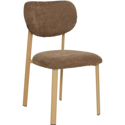 ATMOSPHERA Set Di 2 Sedie In Tessuto Decia Marrone Con Gambe In Finitura Faggio - Créateur D'Intérieur ATMOSPHERA Set Di 2 Sedie In Tessuto Decia Marrone Con Gambe In Finitura Faggio - Créateur D'Intérieur