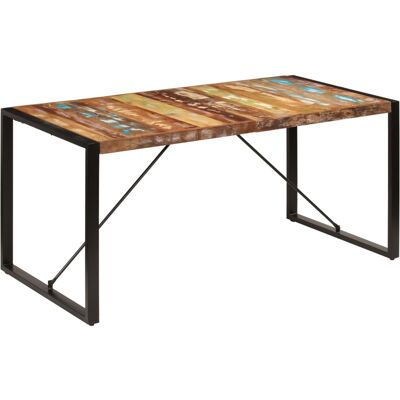 VIDAXL Tavolo Da Pranzo 160x80x75 Cm In Legno Massello Di Recupero VIDAXL Tavolo Da Pranzo 160x80x75 Cm In Legno Massello Di Recupero