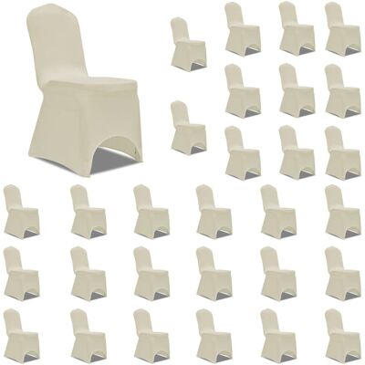Sottobicchiere elasticizzato crema 30 pezzi vidaXL - Copertura sedia Sottobicchiere elasticizzato crema 30 pezzi vidaXL - Copertura sedia