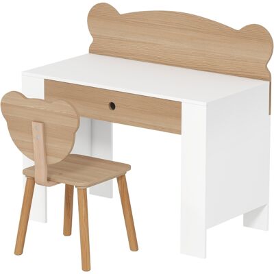 KELLANY Set Scrivania Per Bambini Con Piano E Cassetto Scrivania E Sedia A Forma Di Orso Scrivania Per Studenti Tavolo Per Bambini Scrivania Per Ragazzi In Legno Naturale KELLANY Set Scrivania Per Bambini Con Piano E Cassetto Scrivania E Sedia A Forma Di Orso Scrivania Per Studenti Tavolo Per Bambini Scrivania Per Ragazzi In Legno Naturale
