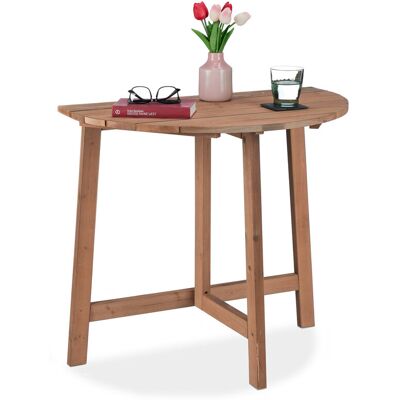 RELAXDAYS - Tavolino Pieghevole, Semicerchio, Balcone E Giardino, Legno Di Abete, Outdoor, Hxlxp: 74x80x50 Cm, Marrone RELAXDAYS - Tavolino Pieghevole, Semicerchio, Balcone E Giardino, Legno Di Abete, Outdoor, Hxlxp: 74x80x50 Cm, Marrone