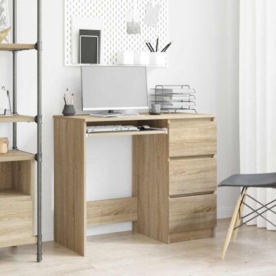 VIDAXL Scrivania Rovere Sonoma 90x45x76 Cm In Legno Multistrato - VIDAXL Scrivania Rovere Sonoma 90x45x76 Cm In Legno Multistrato -