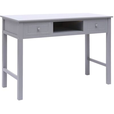 vidaXL - Desk 110x45x76 cm - Grigio - Legno - Desk vidaXL - Desk 110x45x76 cm - Grigio - Legno - Desk