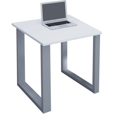 EBUY24 Scrivania In Legno Vcm A. 76 X L. 80 X P. 80 Cm Tavolino Per Computer Piedi In Metallo Di Alta Qualità Tavolo Da Lavoro Mobili Per Ufficio - Lona U (argento / Bianco) EBUY24 Scrivania In Legno Vcm A. 76 X L. 80 X P. 80 Cm Tavolino Per Computer Piedi In Metallo Di Alta Qualità Tavolo Da Lavoro Mobili Per Ufficio - Lona U (argento / Bianco)