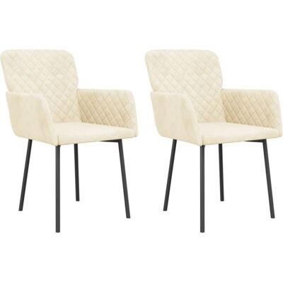 vidaXL Set di 2 sedie in velluto - Eleganti e Confortevoli - Sedie da pranzo vidaXL Set di 2 sedie in velluto - Eleganti e Confortevoli - Sedie da pranzo