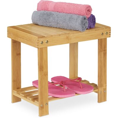RELAXDAYS Sgabello Poggiapiedi In Bambù, Fino A 100 Kg, Appoggia Piedi Resistente Per Bagno, 33,5 X 25 X 39 Cm, Naturale - RELAXDAYS Sgabello Poggiapiedi In Bambù, Fino A 100 Kg, Appoggia Piedi Resistente Per Bagno, 33,5 X 25 X 39 Cm, Naturale -
