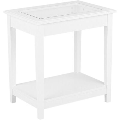 Tavolino bianco MDF Beliani - Camera o soggiorno Tavolino bianco MDF Beliani - Camera o soggiorno