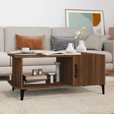 VIDAXL Tavolino Da Salotto Rovere Marrone 90x50x40cm Legno Multistrato - VIDAXL Tavolino Da Salotto Rovere Marrone 90x50x40cm Legno Multistrato -