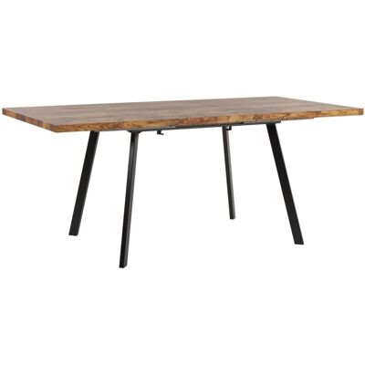 BELIANI Tavolo Da Pranzo Rettangolare In Mdf 140/180 X 90 Cm Gambe Metalliche Harlow BELIANI Tavolo Da Pranzo Rettangolare In Mdf 140/180 X 90 Cm Gambe Metalliche Harlow