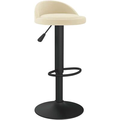 Sgabello da Bar Beige in Velluto VIDAXL - Regolabile, Girevole 360° Sgabello da Bar Beige in Velluto VIDAXL - Regolabile, Girevole 360°
