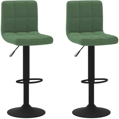 Set di 2 sgabelli da bar in velluto verde scuro Vidaxl Set di 2 sgabelli da bar in velluto verde scuro Vidaxl
