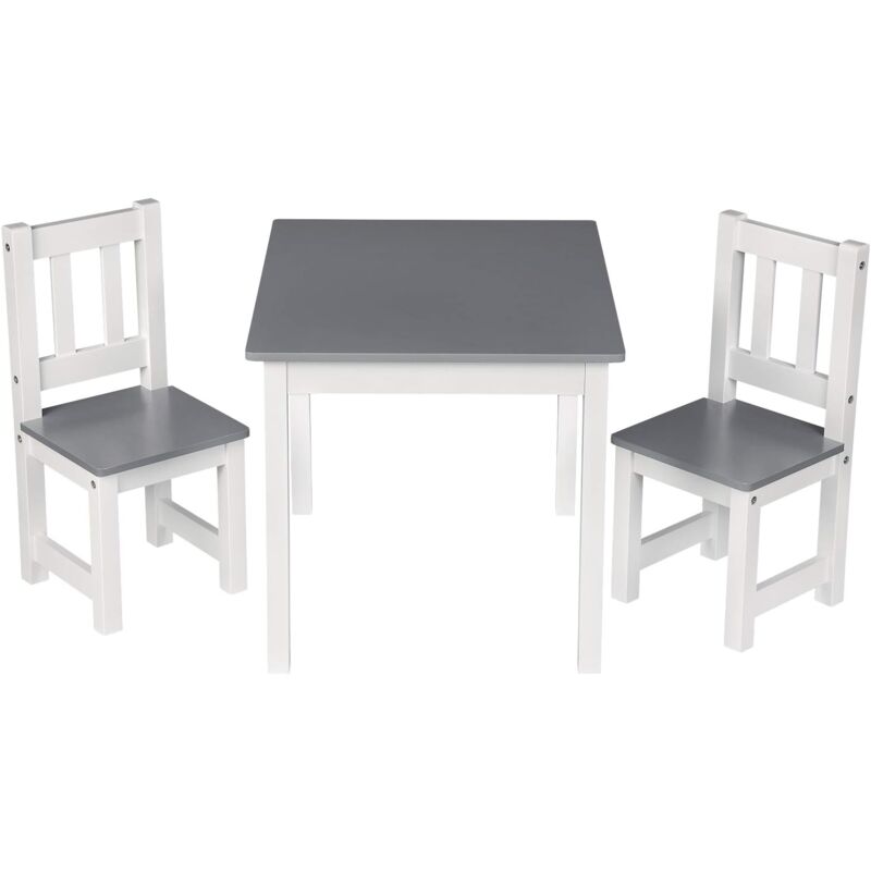 WOLTU - Tavolo da Gioco + 2 Sedie per Bambini Set Tavolino da Pittura in Legno