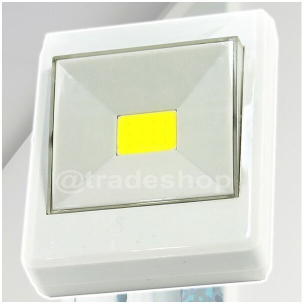 TRADE SHOP TRAESIO Trade Shop - Luce A Led Con Interruttore Punto Faretto Lampada Cob 3w Per Armadio Cantina