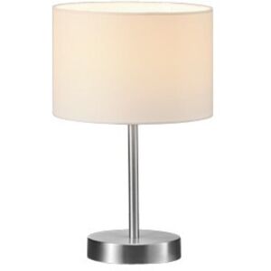 DEFIBRICO Hotel Lampada Da Tavolo Acciaio E Paralume Bianco H 32cm 1 Luce Attacco E14 DEFIBRICO Hotel Lampada Da Tavolo Acciaio E Paralume Bianco H 32cm 1 Luce Attacco E14