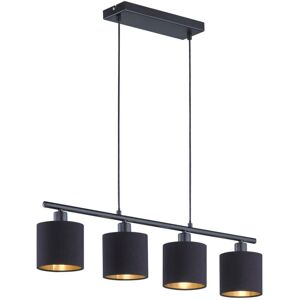 REALITY LEUCHTEN Tommy - Lampadario A Sospensione In Metallo, Nichel Opaco/nero/oro - REALITY LEUCHTEN Tommy - Lampadario A Sospensione In Metallo, Nichel Opaco/nero/oro -