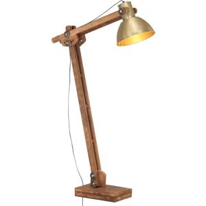 VIDAXL Lampada da pavimento in legno di mango - Finitura ottone - E27 Max 25W VIDAXL Lampada da pavimento in legno di mango - Finitura ottone - E27 Max 25W