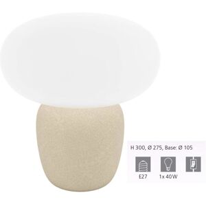 EGLO - Lampada Da Tavolo Contemporanea Cahuama Ceramica Marrone Chiaro Luce E27 EGLO - Lampada Da Tavolo Contemporanea Cahuama Ceramica Marrone Chiaro Luce E27
