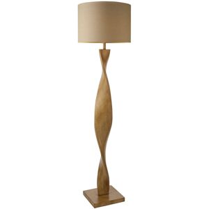 Endon Lampada Da Terra In Resina Effetto Rovere, Paralume In Lino Naturale Endon Lampada Da Terra In Resina Effetto Rovere, Paralume In Lino Naturale