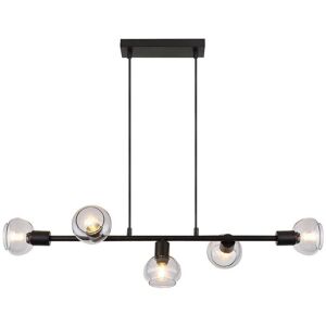 RABALUX Lampada Sospesa Sullivan Metal Black E14 5x Max 40w H: 120 Cm L: 83 Cm Dimmabile RABALUX Lampada Sospesa Sullivan Metal Black E14 5x Max 40w H: 120 Cm L: 83 Cm Dimmabile