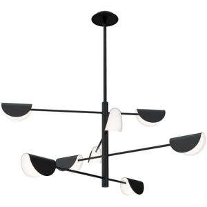 MAYTONI Lampadario A Sospensione Moderno Mollis Metallo Nero Acrilico 8 Luci G9 7w MAYTONI Lampadario A Sospensione Moderno Mollis Metallo Nero Acrilico 8 Luci G9 7w