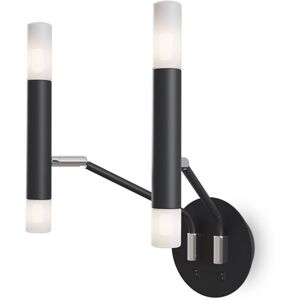MAYTONI Applique Da Parete Moderno Vigo Metallo Nero Vetro 4 Luci G9 25w MAYTONI Applique Da Parete Moderno Vigo Metallo Nero Vetro 4 Luci G9 25w