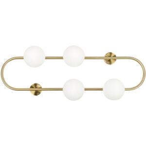 Lampada da Parete Beliani Oro YANGO - Design Moderno, 4 Globetti, 70cm Lampada da Parete Beliani Oro YANGO - Design Moderno, 4 Globetti, 70cm