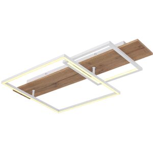 Globo Plafoniera Moderna Lampada Da Soggiorno Bianca Plafoniera In Legno, Quadrati Led Dimmerabili, Metallo Opaco, 1x Led 24w 1500lm 3000k, Lxpxh 75x40x10cm Globo Plafoniera Moderna Lampada Da Soggiorno Bianca Plafoniera In Legno, Quadrati Led Dimmerabili, Metallo Opaco, 1x Led 24w 1500lm 3000k, Lxpxh 75x40x10cm