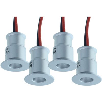 LEDLUX - Mini Faretto 4pz - Argento - 120° - Luce LED LEDLUX - Mini Faretto 4pz - Argento - 120° - Luce LED