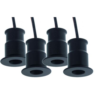 LEDLUX - Mini Faretto LED da Incasso 1W 12V 6000K Nero - 4pz LEDLUX - Mini Faretto LED da Incasso 1W 12V 6000K Nero - 4pz