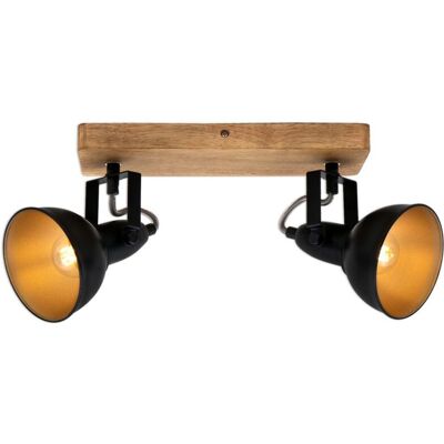 BRILONER Lampada da Parete Nera - 28 cm 2x E14 25W - Luce da Parete BRILONER Lampada da Parete Nera - 28 cm 2x E14 25W - Luce da Parete