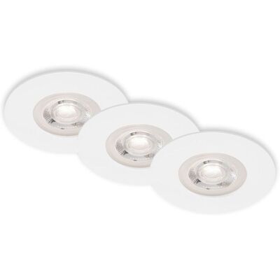 BRILONER Luce a incasso LED - 9cm - 3 LED - 4,9W - 480lm - Bianco BRILONER Luce a incasso LED - 9cm - 3 LED - 4,9W - 480lm - Bianco