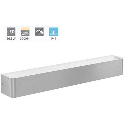 EGLO Specchio Lampada Da Bagno Lampada Da Bagno Sania 5 Nichel Opaco, Satinato Bianco L: 629 H: 8cm Ip44 3000k EGLO Specchio Lampada Da Bagno Lampada Da Bagno Sania 5 Nichel Opaco, Satinato Bianco L: 629 H: 8cm Ip44 3000k