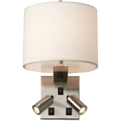 Lampada da Parete Belmont Elstead - Nichel Moderno 3 LED E14 - Illuminazione Interna Lampada da Parete Belmont Elstead - Nichel Moderno 3 LED E14 - Illuminazione Interna