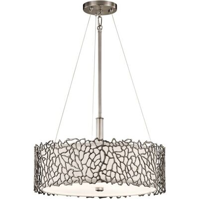 Kichler Coral Argento Luce a Soffitto a 3 Luci - Lampadario Kichler Coral Argento Luce a Soffitto a 3 Luci - Lampadario