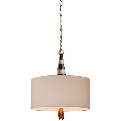 Lampada a sospensione Elstead Flambeau a 2 luci - Nero, Crema, Foglia d'oro - Lampadario Lampada a sospensione Elstead Flambeau a 2 luci - Nero, Crema, Foglia d'oro - Lampadario