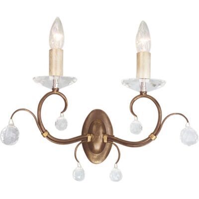 Elstead Lighting Elstead Lunetta 2 Lampada da Parete - Patina Bronzo - Applique Elstead Lighting Elstead Lunetta 2 Lampada da Parete - Patina Bronzo - Applique