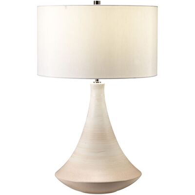 Lampada da tavolo in ceramica Pinner di Elstead Lighting - Rosa & Crema Lampada da tavolo in ceramica Pinner di Elstead Lighting - Rosa & Crema